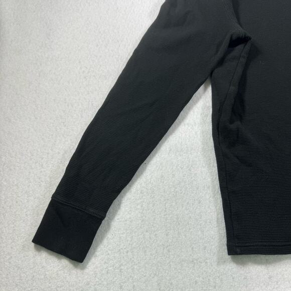 Polo Ralph Lauren Sleepwear Small Black with Red Pony Thermal Waffle Knit L/S - Picture 11 of 12